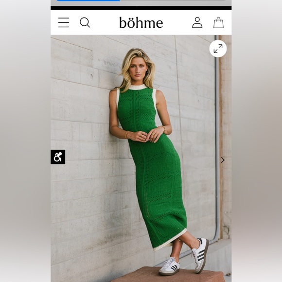 bohme | Dresses | Bohme Xavia Green Sweater Racerback Keyhole Dress  Excellent Condition | Poshmark
